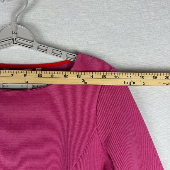 BODEN WOMEN'S TRINITY JERSEY RIBBED POCKETS STRETCH DRESS IN PINK COLOR SIZE 10R - Picture 5 of 12